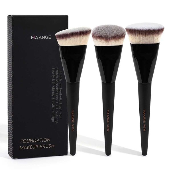MAANGEL 3-Piece Makeup Brush Set with Corner Flat Head Basic Brush Soft Mane Comes with Box Skin Friendly Makeup Tool W241113