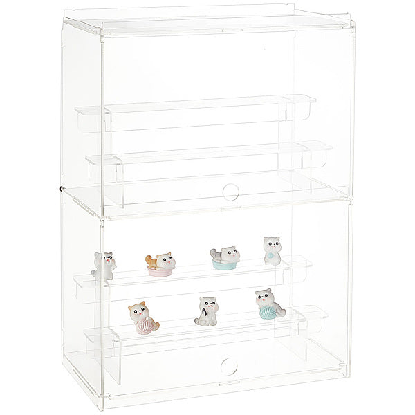 Vitrine acrylique pour figurines à 2 couche et 3 niveaux