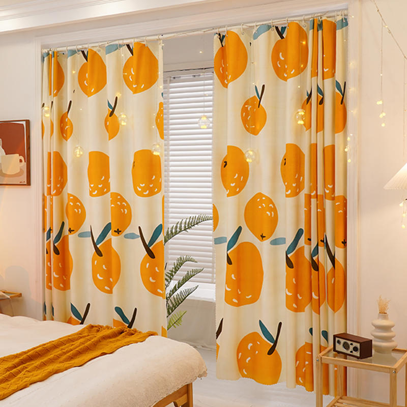 YL-37047 digital printed fabric shower curtain waterproof thick bathroom hook partition curtain