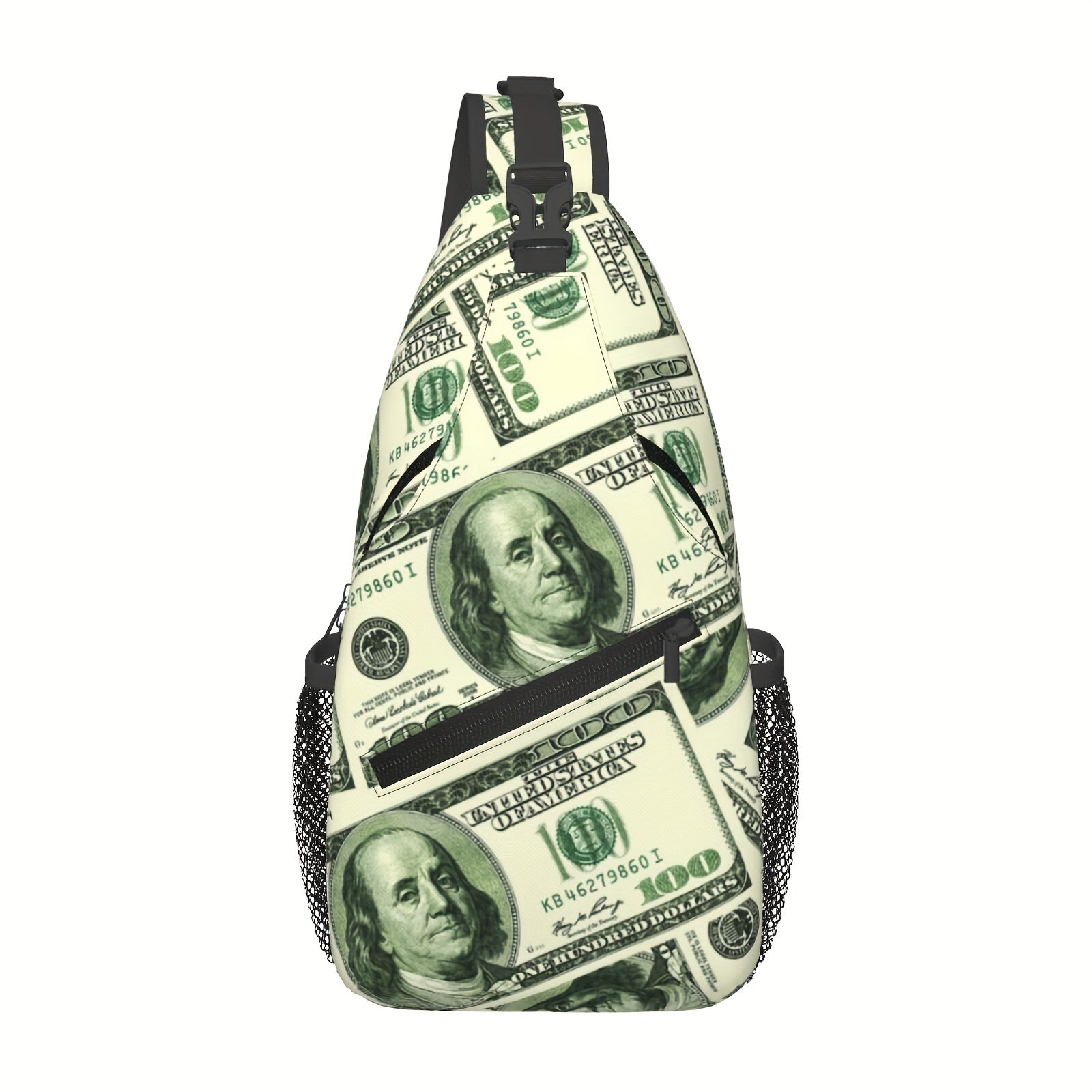 TEMU Crossbody Chest Bag Hiking Backpack 100 Dollars Shoulder Bag Folding Large Capacity Fashion Durable Used For Shopping, Work, Beach Bag Fishing