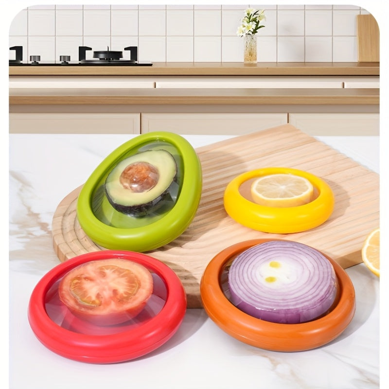 TEMU 4pcs Vegetable And Fruit Storage Containers For Fridge, Refrigerator Vegetable Crisper Food Stays Fresh , Bpa Free & Reusable, Ideal Avocado