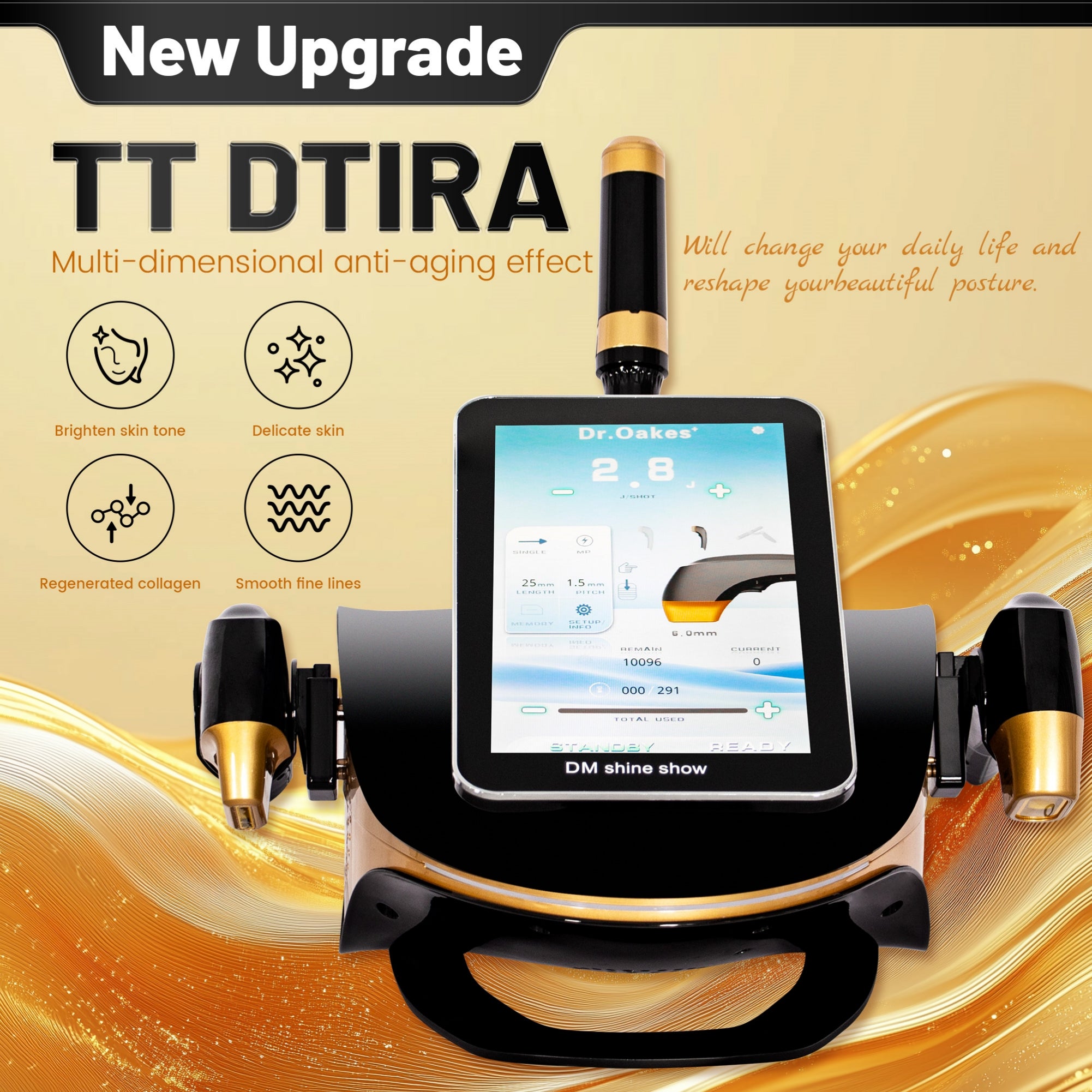 12DHifu Facial Device For Home Use Or Use in Beauty Salons- Professional Skin Care Equipment - Non-Invasive Facelift - Tightens Sagging Skin - Easy