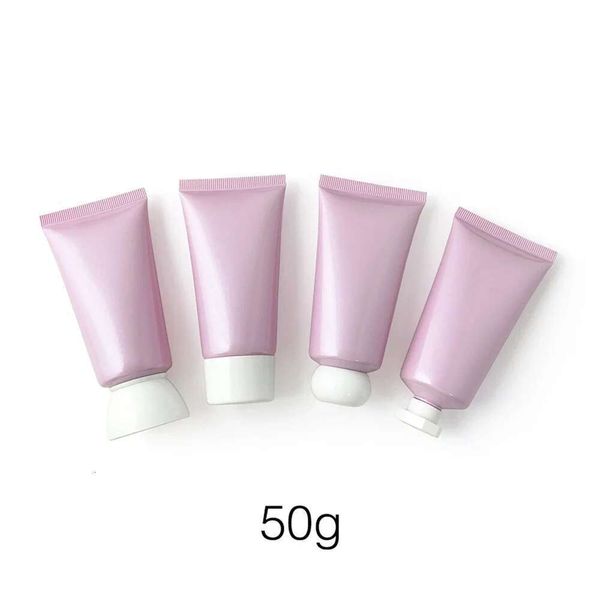Pearl Pink Plastic Squeeze Bottle Ml Refillable Cosmetics Container Empty Makeup Cream Body Lotion Travel Soft Tube