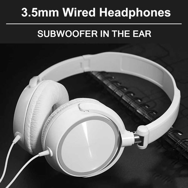 3.5mm Wired Headsets Gaming Headphones HD Bass HiFi Sound Music Stereo Earphones Flexible Adjustable Headsets for PC ComputerM240729