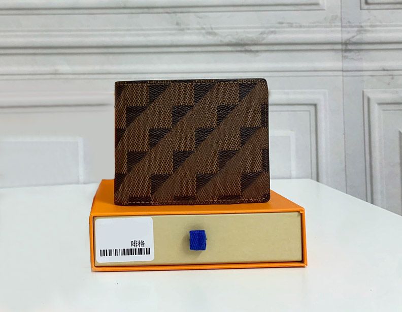 2023 Designer mens wallets luxury Multiple purses flower letter short credit card holders male fashion plaid money clutch bags with box high-quality