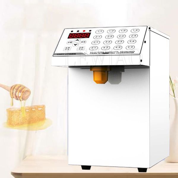 16 Quantitative Fructose Machine 8L Syrup Fructose Dispenser For Bubble Tea Boba Tea Shop Stainless Steel Outlet 220V