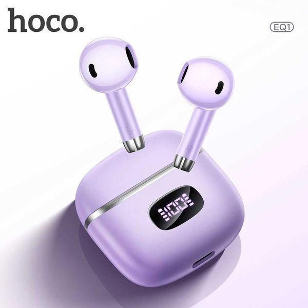 HOCO TWS Wireless 5.3 Earphone LED Display Charging Box Touch Control Music Earbuds Sports set for iphone 14 13 12 Z241218