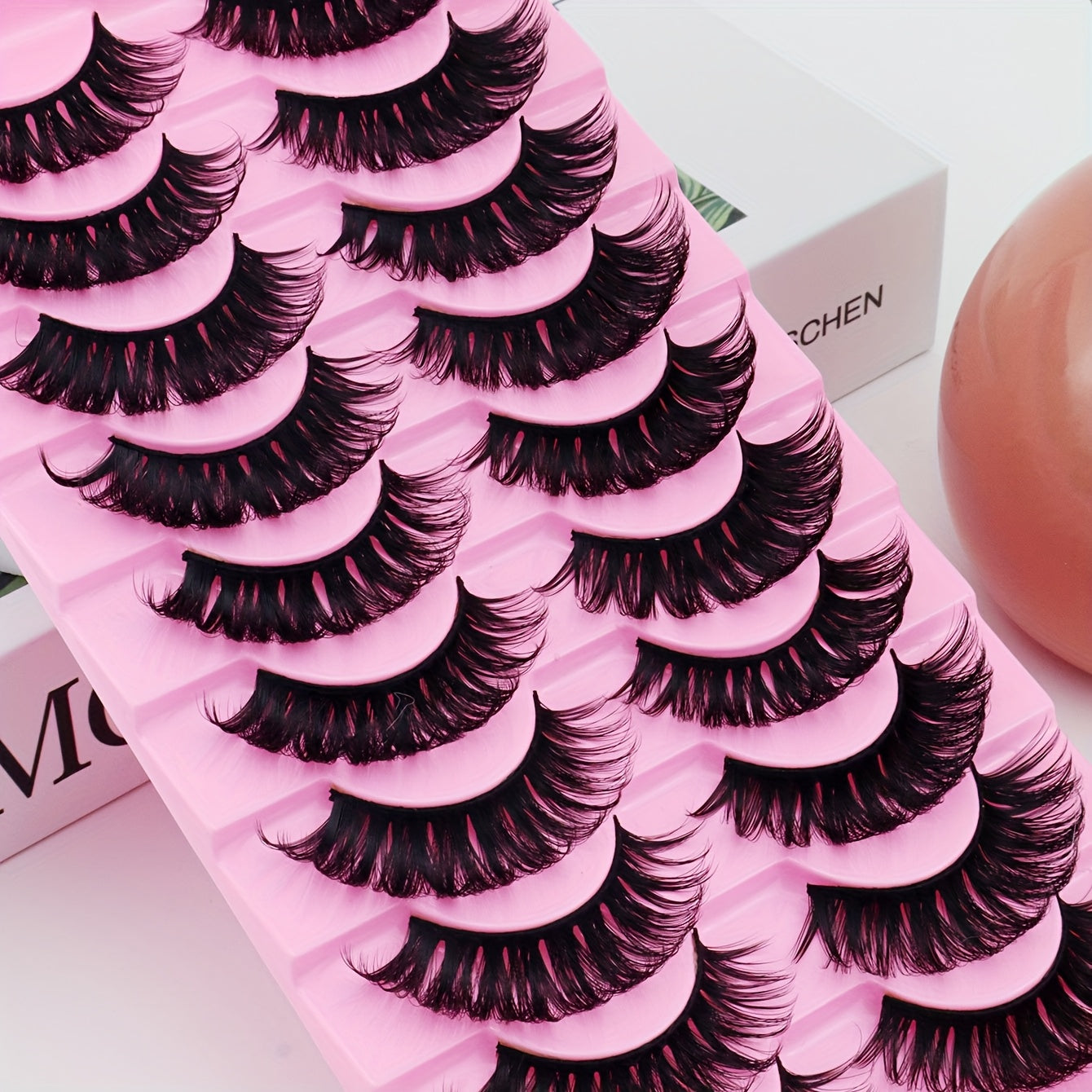 TEMU 10 Pairs Russian Style D Eyelash Extensions - 10mm-15mm , , Beginner-friendly, Reusable, & Length For Anime & Cat Eye Makeup, Beginner Makeup |