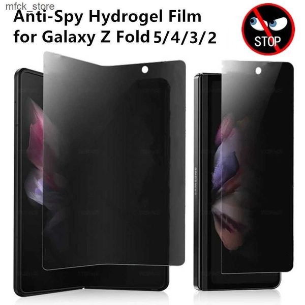 Cell Phone Protectors 2Pcs Galaxy 5 3 Anti Peep Spy Hydrogel Film Soft Privacy Protective Screen Protector For 2 Z Fold 4 J241202