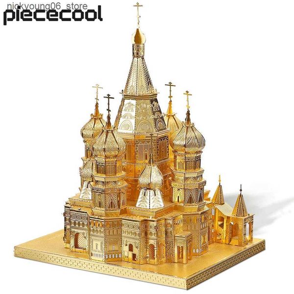 3D Puzzles Piececool 3D Metal Puzzles Saint Basils Cathedral Assembly Model Kits for Adult DIY Birthday Gifts L240910