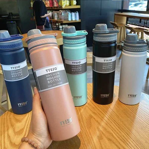 530-750ML Tyeso Stainless Steel Vacuum Sheet Insulated Water Bottle Travel Childrens Coffee Cup TermicaX240824