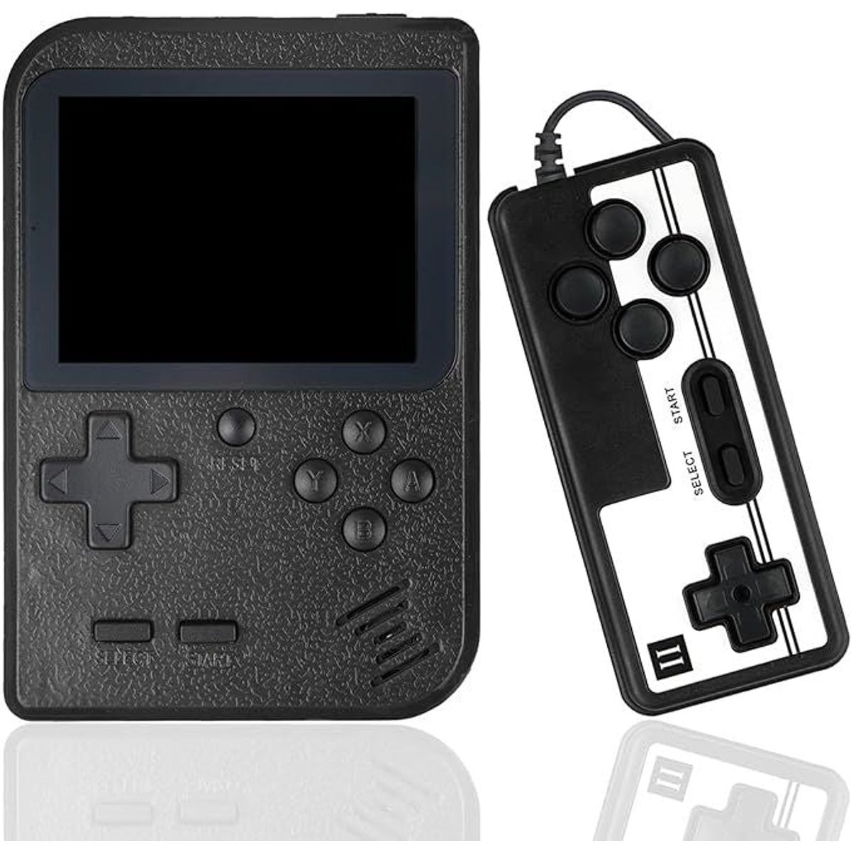 Retro Mini Handheld Portable Video Game Console, 400 Games (1- or 2-Pack) - Black