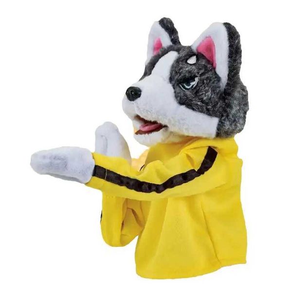 Puppets Plush Dolls Interactive hand puppet prank animal doll boxer puppet sound and boxing movements fun dog puppet used for storytelling t