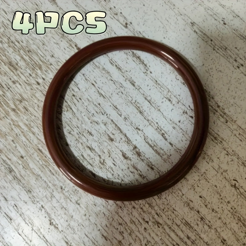 TEMU 4pcs Colorful Plastic Bag Handles For Diy Crafts - Ideal For Hand-woven Crochet Hook Replacement, Beach Bags, Handbags, Wallets & Straw Bag