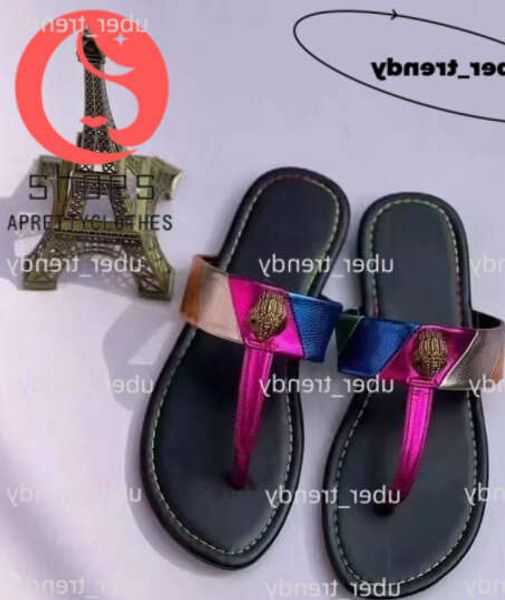 2024 Summer New Designer Kurt Sandals Kurt Gieger Sandal Water Diamond Eagle Head Kurt Giger Slippers Splicing European And American Large K