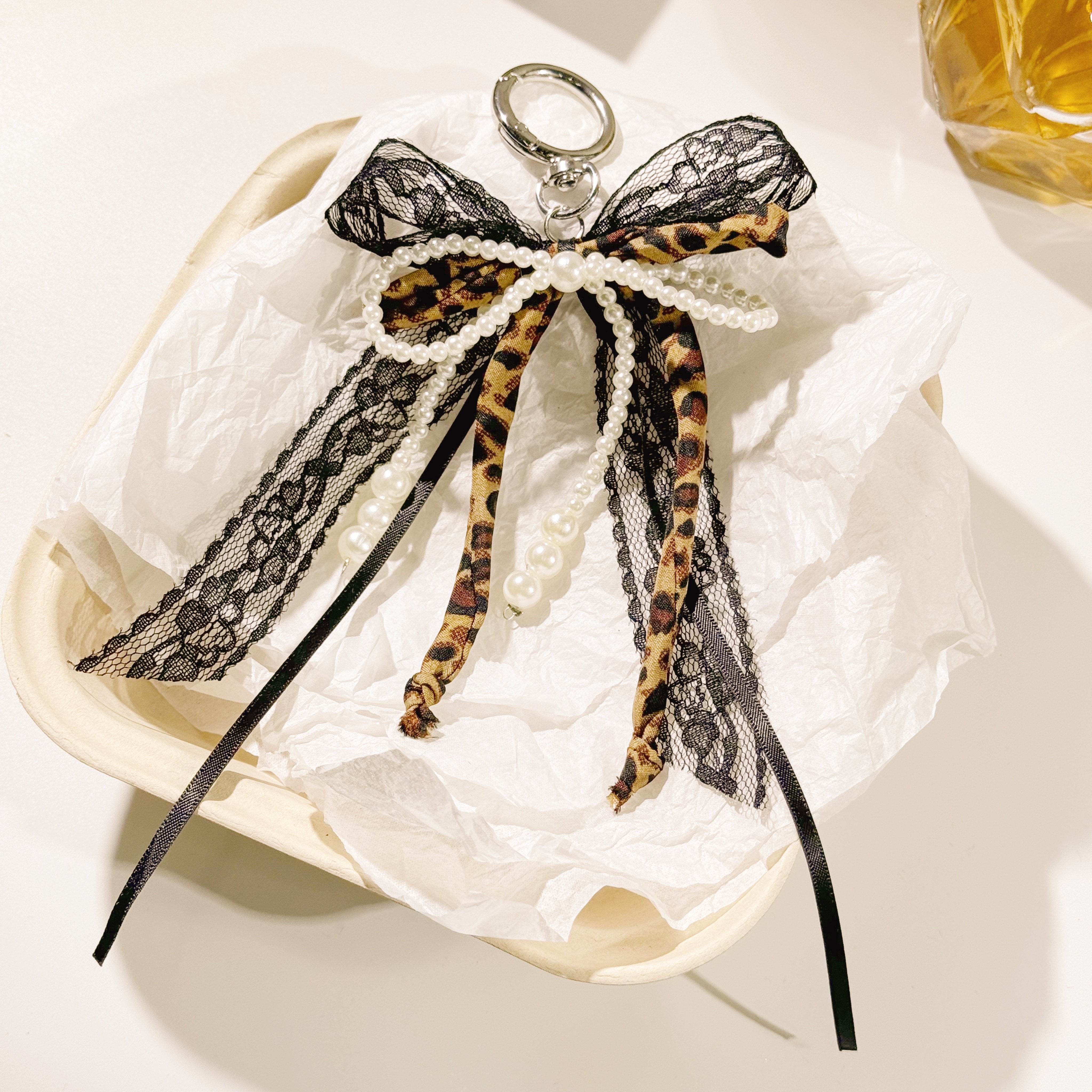 TEMU & Bow Keychain - Metal For Backpacks, Purses & Phone Cases