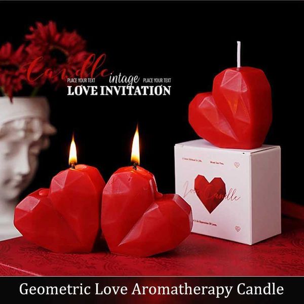 New Arrival Heart shaped scented candles aromatherapy candles romantic and creative wedding party gifts smoke-free soy wax tabletop decorati