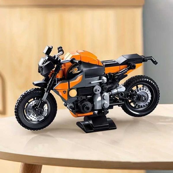 196 motorcycle building block toys car model toys tabletop decorations Christmas gifts for boys and girls no boxesY250120
