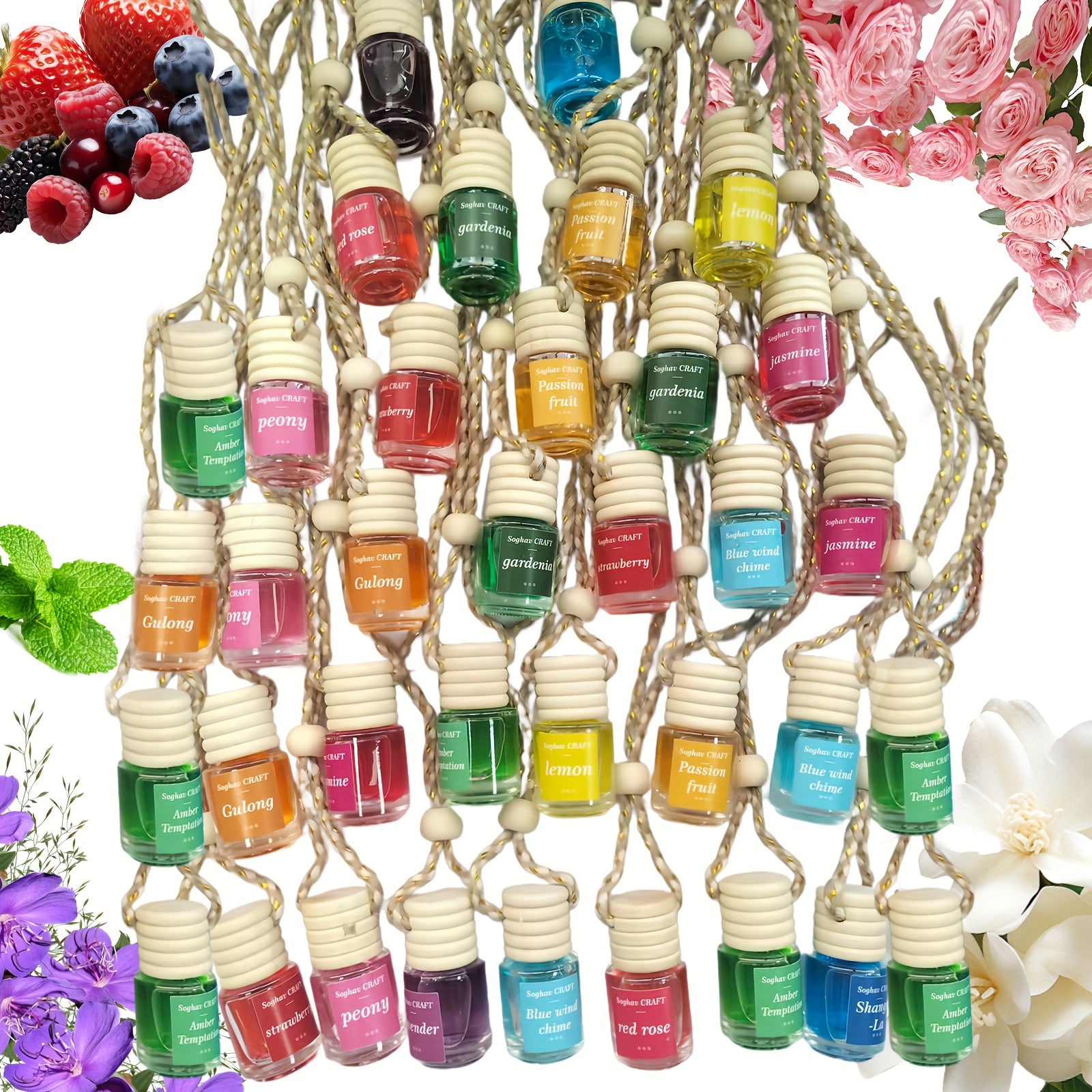 TEMU 36pcs Car Air Freshener, Car Accessories For Women, Long-lasting Scent Diffuser, Car Fragrance, Vehicle Freshener, Car Scent Diffuser, Aromatic