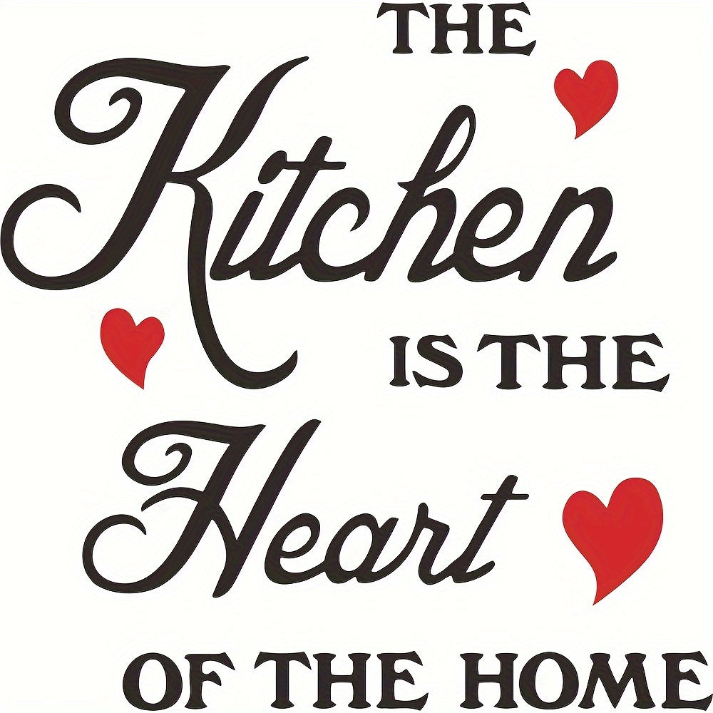TEMU 1 Set Art Wall Stickers, "the Kitchen Is Of The Home", Pvc Self-adhesive Stickers, Kitchen Wall Decor Decals, Decoration