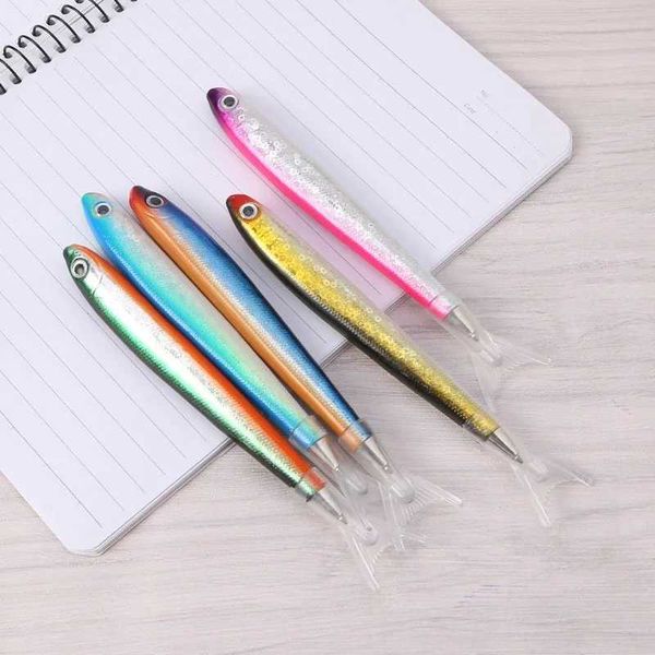 Peixe criativo Ballgo Pen Ocean Signature for Stationery School Office Supply Pen Pen Glass Fonte Pen Y250116