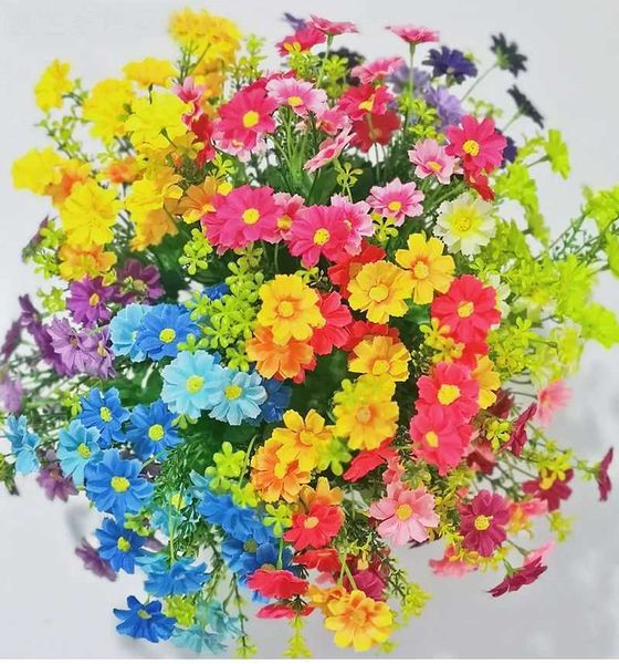 28 Fake Flowers Artificial Flower Bouquet Silk Diy Vase Garden Party Wedding Decor Christmas Fake Plants Faux flowers OrchidT250117