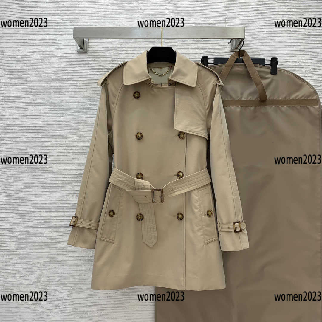 Women Trench Coats lady Outerwear Size S-XXL high quality Double breasted lapel jacket 2023 New Products Mar01