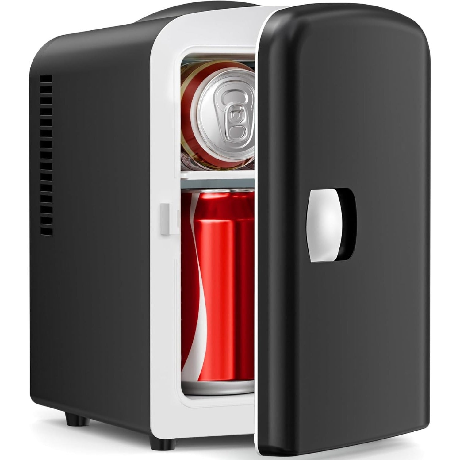 TEMU 4l Mini Fridge Portable-6 Cans, 3.2 Cu.ft , Adjustable Thermostat Small Refrigerator For Dorm, Office, Bar, Rv, Bedroom