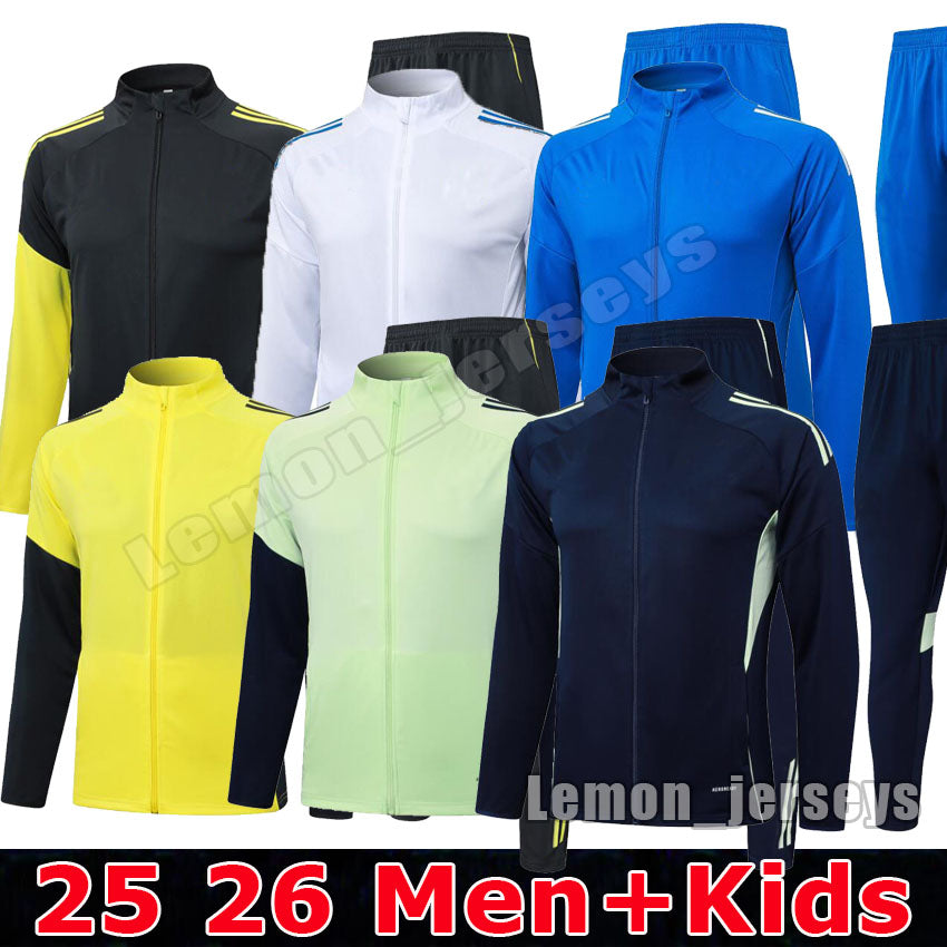 2025 2026 Madrids Men&#039;s Kids Football Tracksuit 25 26 MODRIC Mbappe BELLINGHAM VINI JR soccer tracksuits Men&#039;s Child Jacket Football Surve