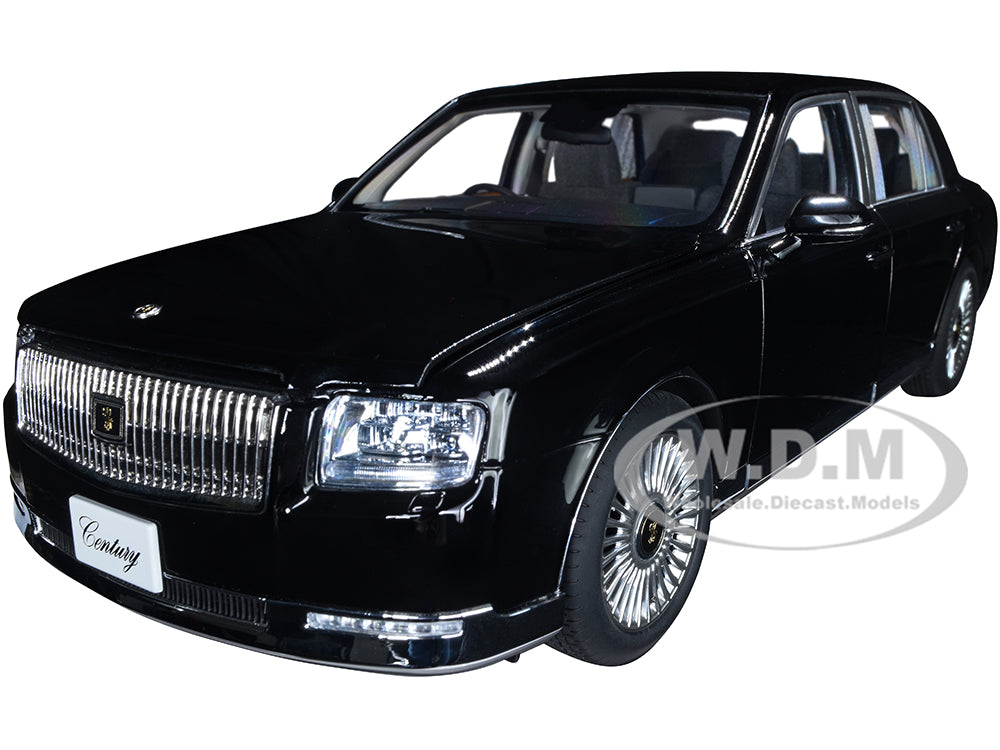 Toyota Century with Curtains RHD (Right Hand Drive) Black Special Edition 1-18 Model Car by Autoart