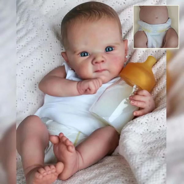 45cm born Baby Full Body Vinyl Silicone Bettie Lifelike Baby Multiple Layers Painting 3D Skin with Visible Veins 250109