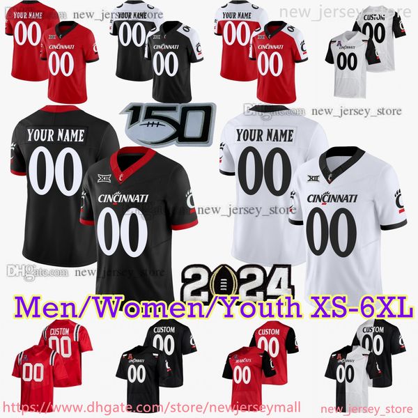 2024 Custom S-6XL Cincinnati Bearcats College Football Jerseys 21 Corey Kiner Xzavier Henderson Sauce Gardner Braden Smith Ryan Montgomery A
