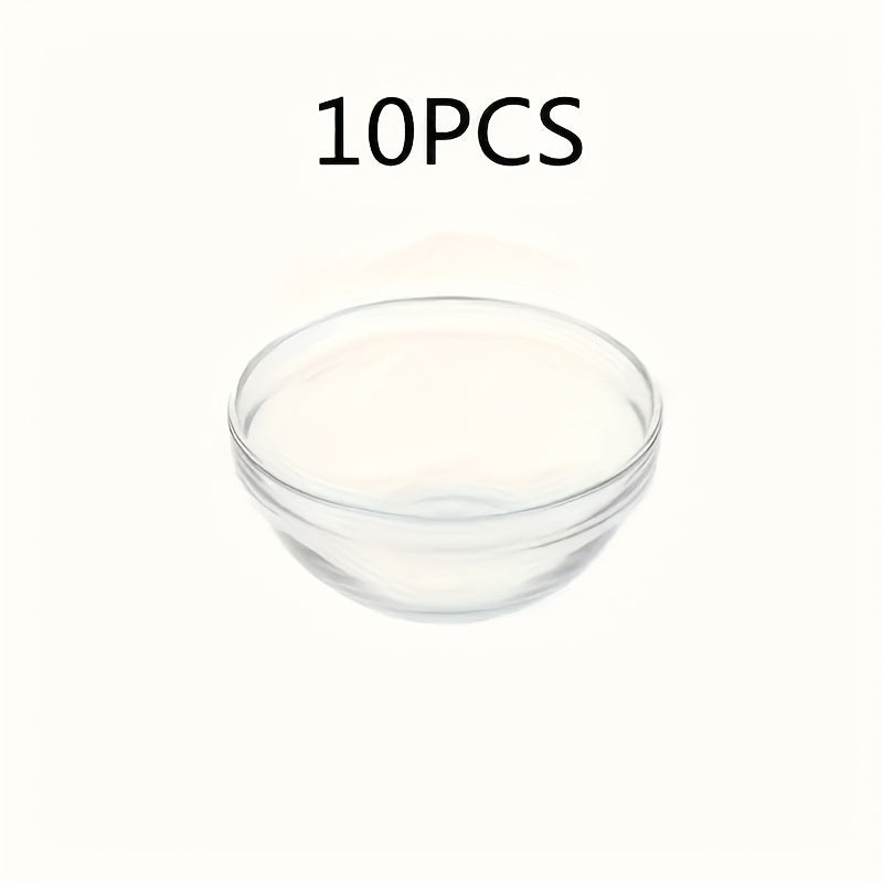 TEMU Faridabio 10pcs Set Of Clear Glass Pastry Bowls And Kitchen Condiment Dishes For Commercial Parties, Snacks And In Hotels Restaurants: Soy Sauce
