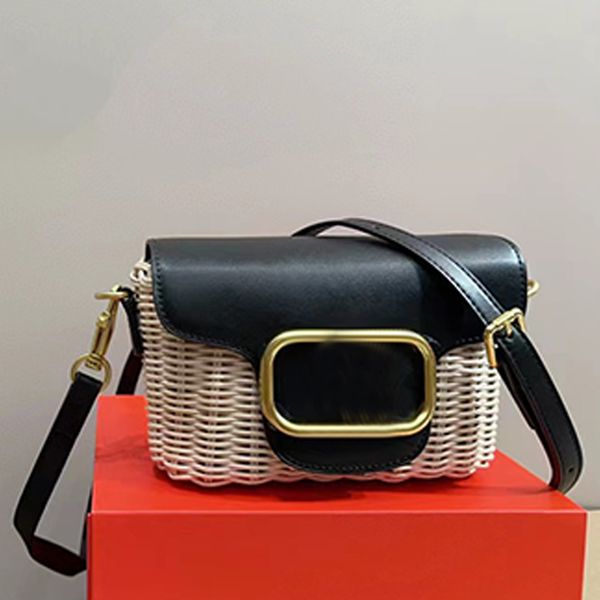 Designer fashion Cross Body Women&#039;s Shoulder Bags 2024 Luxury Fashion Elegant Temperament High Quality Genuine Leather Grass Weaving Wo