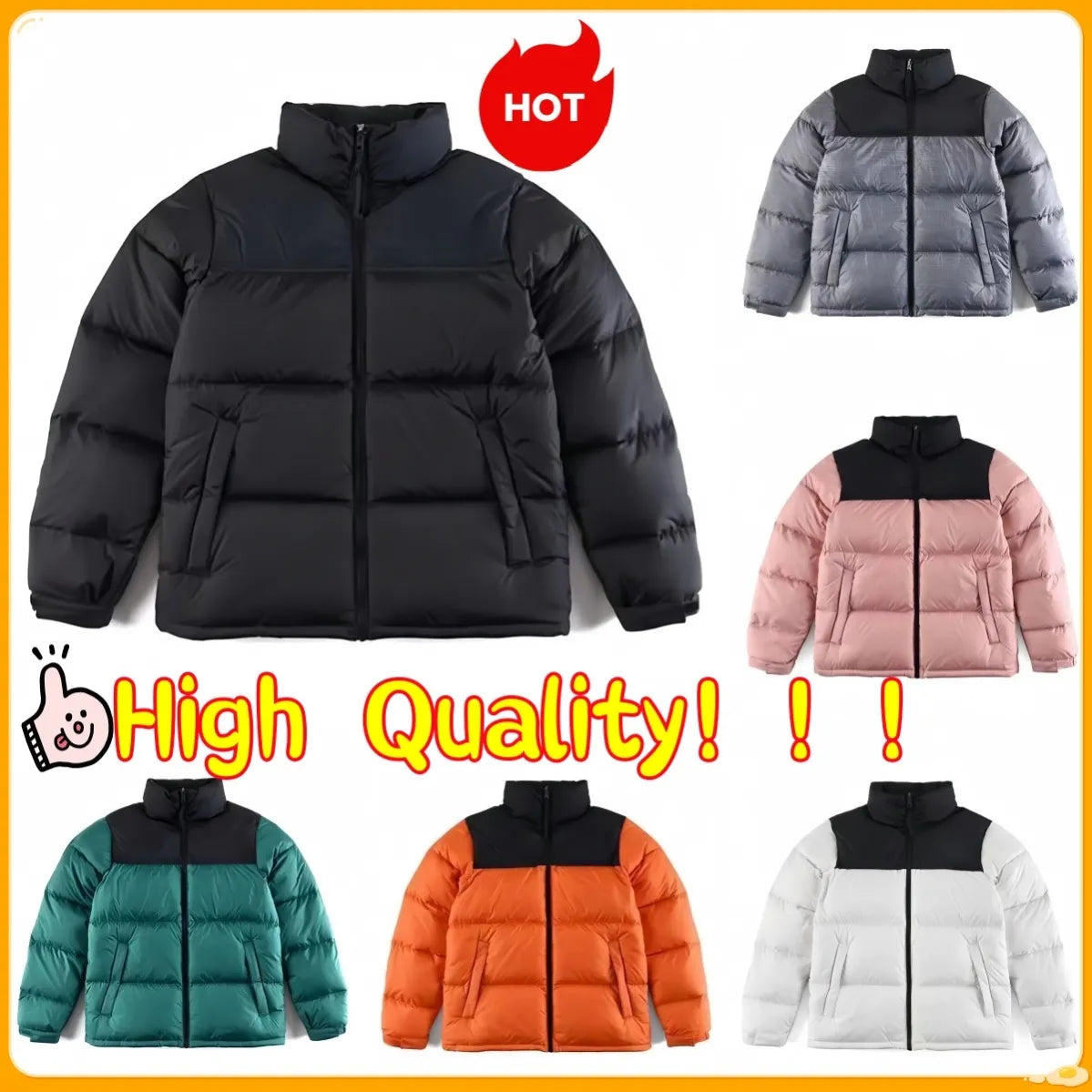 Mens top windproof puffy mnens puffe coat parka winter jacket fashion womens overcoat down puffer jackets outerwear outdoor designer coats streetwea