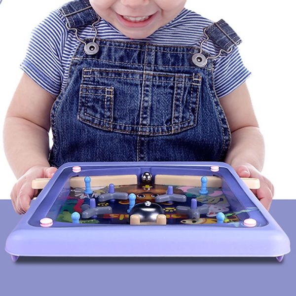 Children Pinball Games Desktop Pinball Game Machine Fun Parent-Kid Interactive Educational Toys Kids Table Shooting Board Games