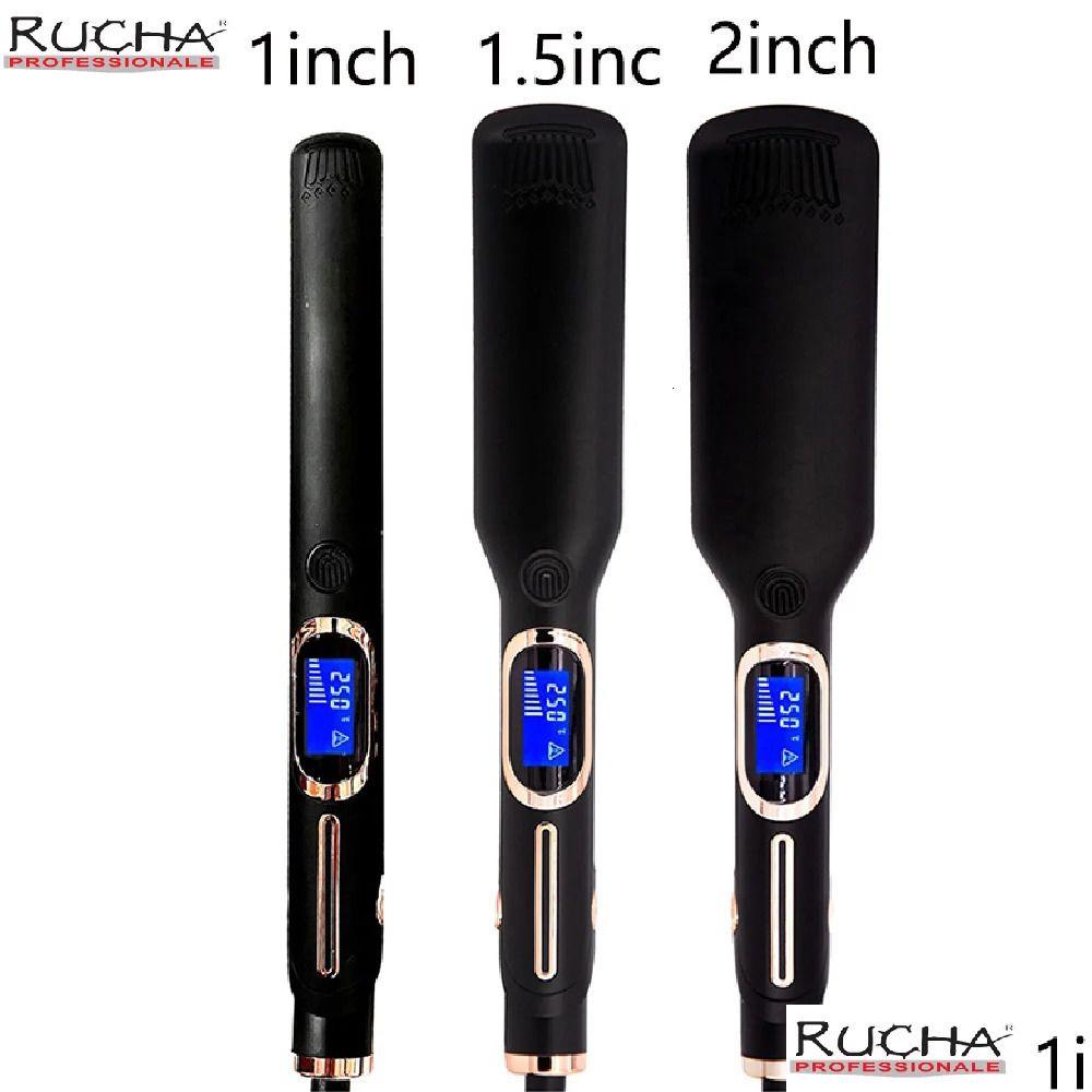 Hair Straighteners Straightener 480F High Temperature Professional Wide Plates Irons Mch Hard Anodized Plate Treatment Flat Iron 240 Otlme