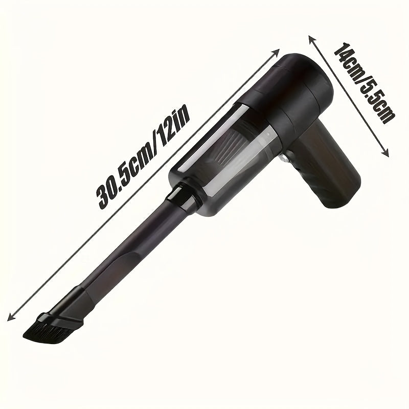 TEMU 1pc Cordless Handheld Vacuum Cleaner With Side Brushes - Anti-tangling Hair, 40db, 4.5kpa Suction, 10-hour , 0.1-0.2l Dust Cup, Usb-c