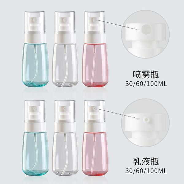 100PCS 30-60-80ml Portable Foam Bottle Empty Pump Clear Bottle Lotion Shampoo Dispenser Hot Sell Refillable Bottles