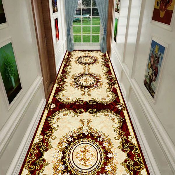 Carpet Living Room Bedroom Hotel Corridor Printed Floor Mat Coiled Material System New Chinese Carpet Coiled Material