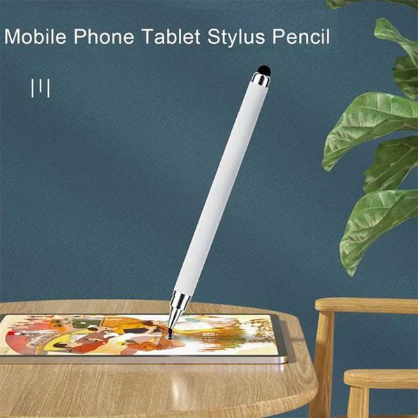 2-in-1 universal capacitive stylus dual ended flat pen with precision disc and fiber optic tip suitable for most touch Sn flat pens Y250109