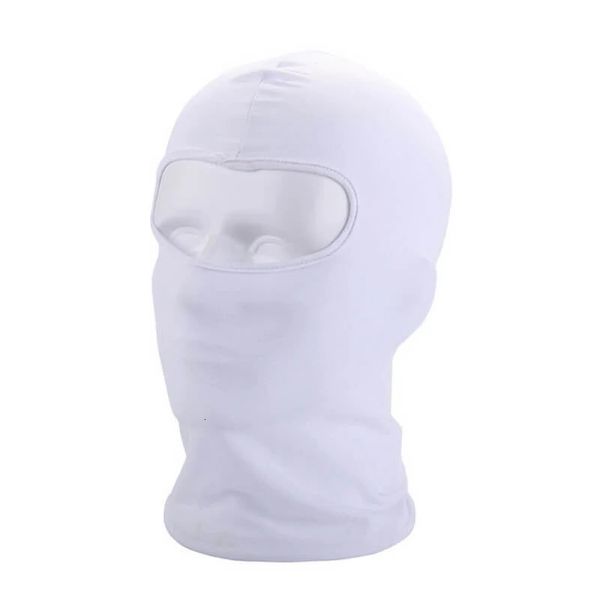 Outdoor Full Face Mask Spandex Balaclava Thin Motorcycle Cycling Ski CS Mask white 240716