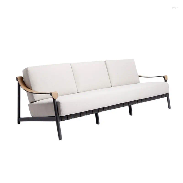 Camp Furniture Outdoor Sofa Garden Rattan Chair Single Double Braided Rope Terrace Balcony Villa Homestay Table And Combina