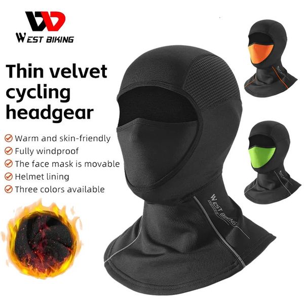 WEST BIKING Winter Fleece Hat Outdoor Cycling Full Face Mask Multicolor Motorcycle Snowboard Hiking Balaclava Thermal Sport Gear 240102