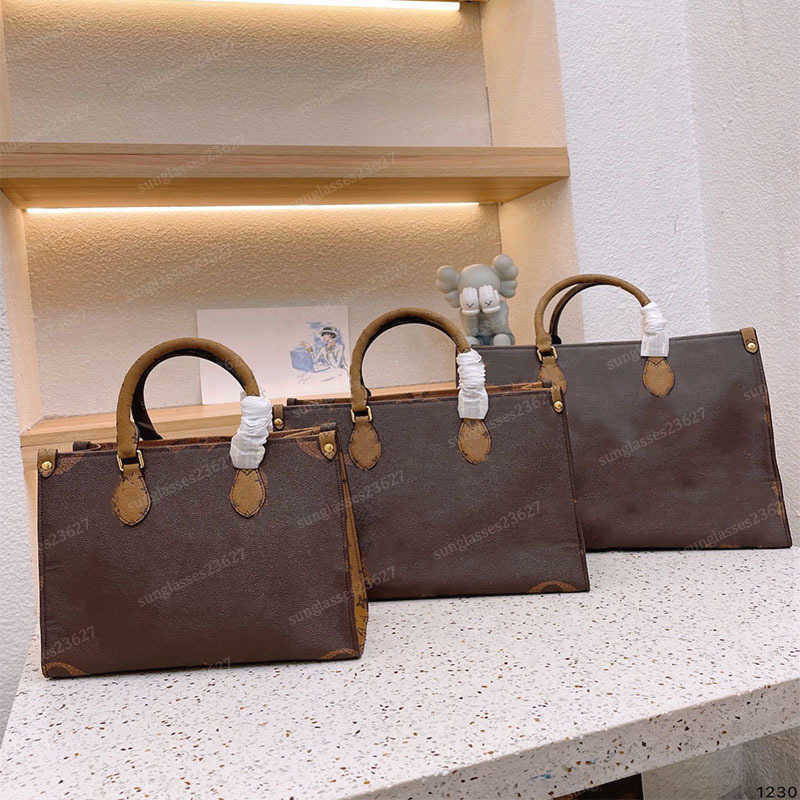 designer bag luxury tote shoulder bag onthego totes womens leather crossbody purse Large shopping bags card holder embossed flower lady mirror quali