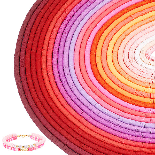 2 Bags Fixed Mixed 25-Color Handmade Polymer Clay Beads