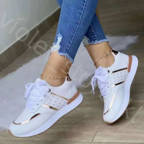 Designer Shoes Sneakers Women Platform Leather Patchwork Woman Casual Shoes Sport Ladies Outdoor Running Vulcanized Shoes 118