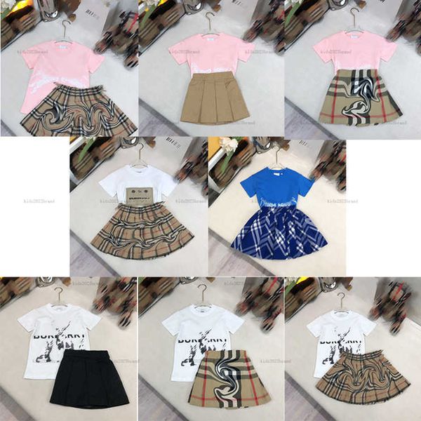 New girls dress Animal patterns kids partydress designer baby clothes Size 100-160 CM Summer short sleeved T-shirts and skirts
