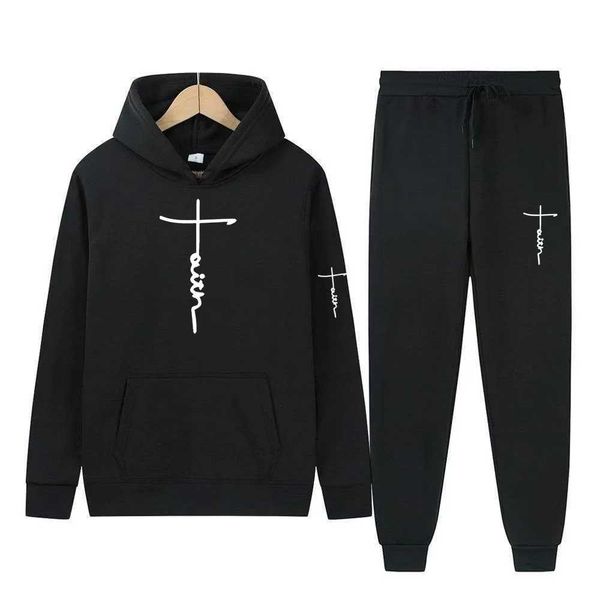 Men's Tracksuits Mens com capuz Sports Sports Sweater Set
