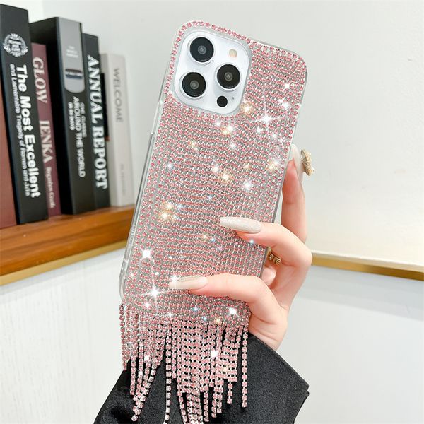 Rhinestones Case for iPhone 15 Plus 16Promax 15 14 13 12 11 Cute Glitter Bling Sparkly Plating Luxury Designer Diamond Soft Clear TPU Thin C